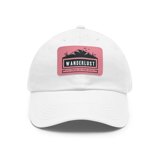 Hat Cap | Wanderlust Travel Leather Patch Baseball Cap