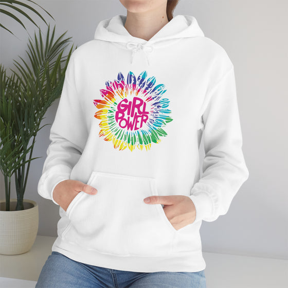 Chill Stitch – Girl Power Tie-Dye - Unisex Hooded Hoodie Sweatshirt – Embrace Your Vibe