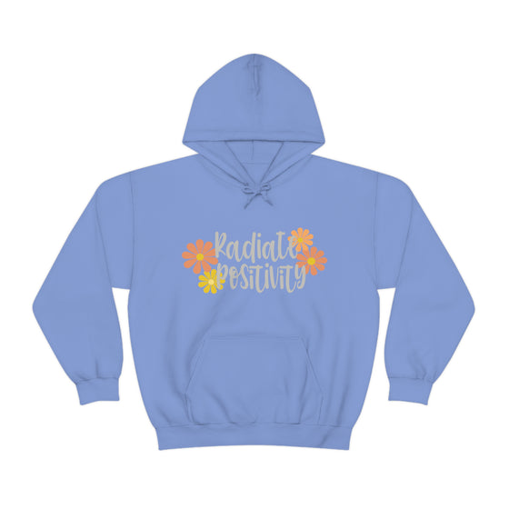 Chill Stitch – Radiate Positivity - Unisex Hooded Hoodie Sweatshirt – Embrace Your Vibe