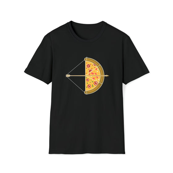 Bow Arrow Pizza | Abstract | Minimalist | Modern | Unisex Soft Style Tee T-Shirt | Embrace Your Vibe