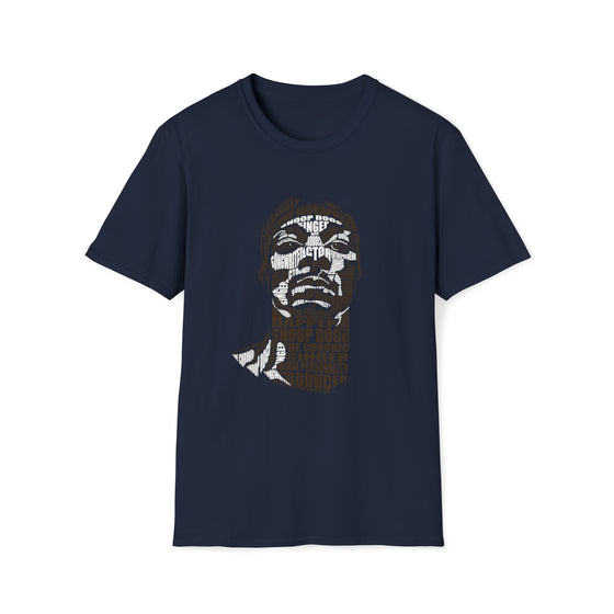 Snoop Dogg Rapper | Unisex Soft Style Tee T-Shirt  | Calligram Word Design