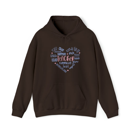 Teacher Life Sweatshirt | Teaching Traits Heart | Unisex Hooded Hoodie Sweatshirt