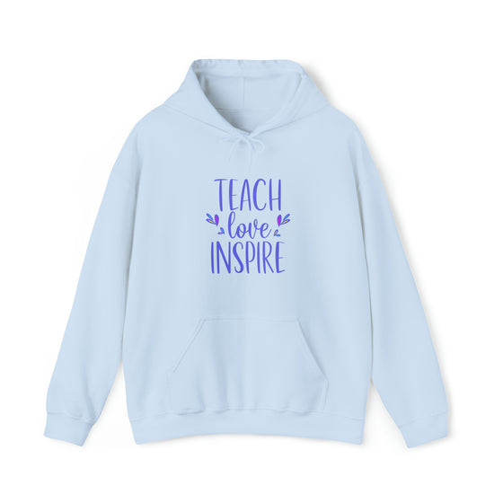 Teacher Life Sweatshirt | Teaching Teach Love Inspire Teaching | Unisex Hooded Hoodie Sweatshirt