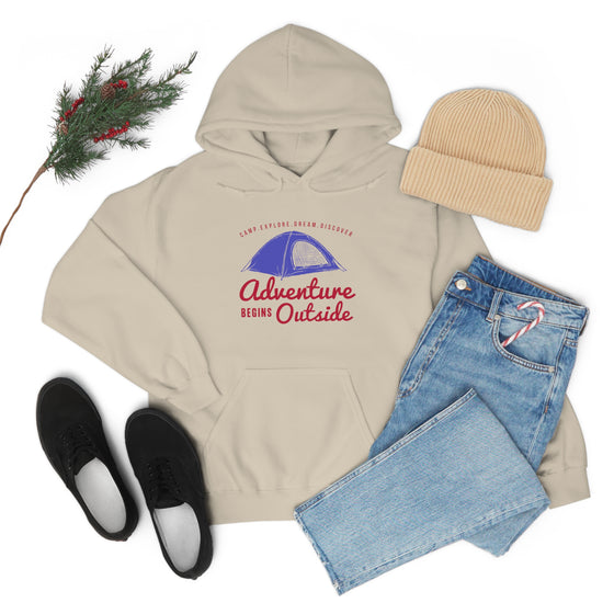 Chill Stitch – Outside Your Tent Adventure - Unisex Hooded Hoodie Sweatshirt – Embrace Your Vibe