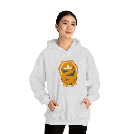 Halloween Sweatshirt | Moon Bats | Unisex Hooded Hoodie Sweatshirt