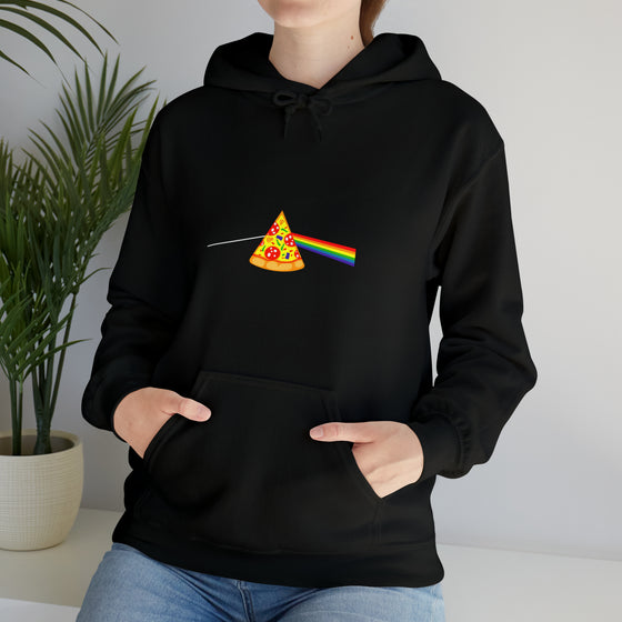 Pizza Prism Rainbow Roygbiv Sweatshirt | Abstract Unisex Hooded Hoodie Sweatshirt