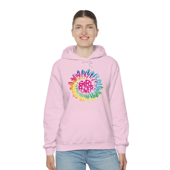 Chill Stitch – Girl Power Tie-Dye - Unisex Hooded Hoodie Sweatshirt – Embrace Your Vibe