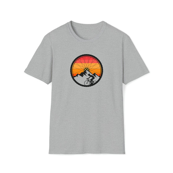 Bike Shirt | MTB Silhouette Bike Tire Mountain Biking | Unisex Soft style T-Shirt