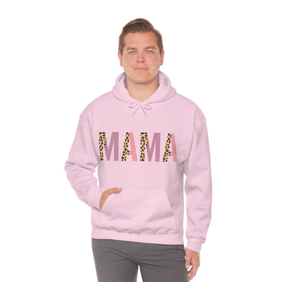 Chill Stitch – Mama Leopard - Unisex Hooded Hoodie Sweatshirt – Embrace Your Vibe