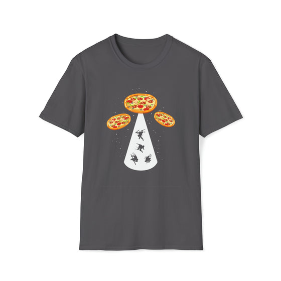 Pizza UFO Ninja Foodie Shirt | Abstract Unisex Soft Style Tee T-Shirt