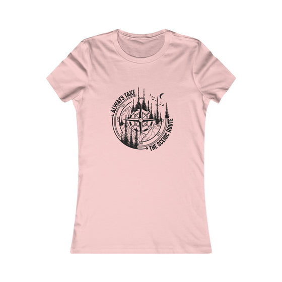 Compass Scenic Route T-shirt | Wilderness Camping Shirt | Women’s Bella Canvas T-shirt  | Soft Style Tee