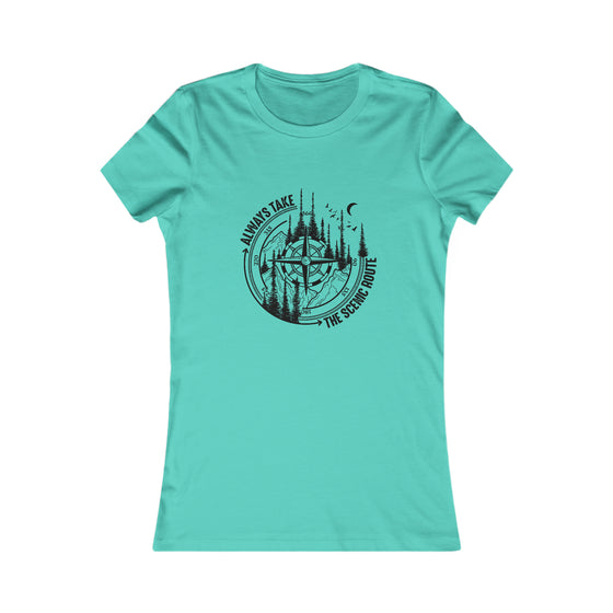 Compass Scenic Route T-shirt | Wilderness Camping Shirt | Women’s Bella Canvas T-shirt  | Soft Style Tee