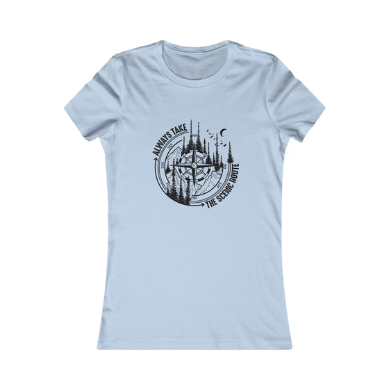 Compass Scenic Route T-shirt | Wilderness Camping Shirt | Women’s Bella Canvas T-shirt  | Soft Style Tee