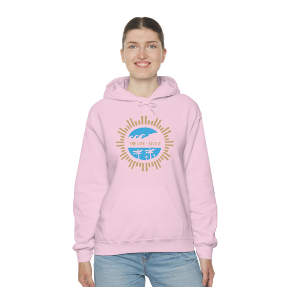 Chill Stitch – One Life Live It Spoke - Unisex Hooded Hoodie Sweatshirt – Embrace Your Vibe