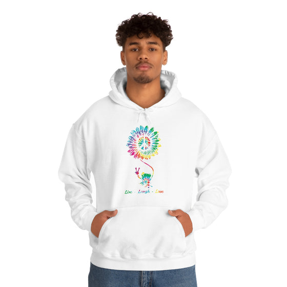 Chill Stitch – Peace Live Frog Tie-Dye - Unisex Hooded Hoodie Sweatshirt – Embrace Your Vibe