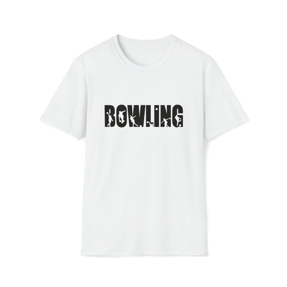 Bowling Sporting Name Athlete Silhouettes | Unisex Soft Style T-Shirt | Embrace Your Vibe