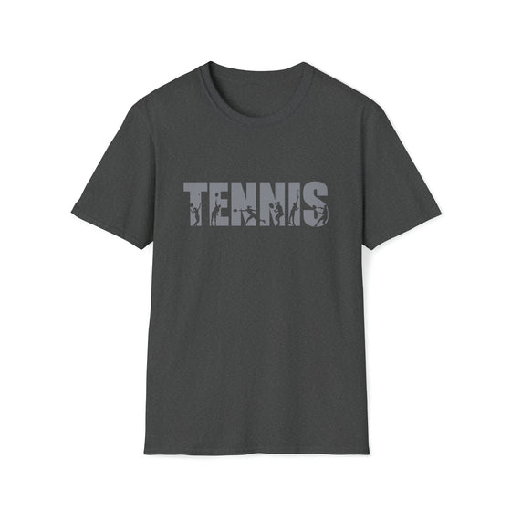 Tennis Shirt | Sporting Athlete Silhouettes | Unisex Soft Style T-Shirt