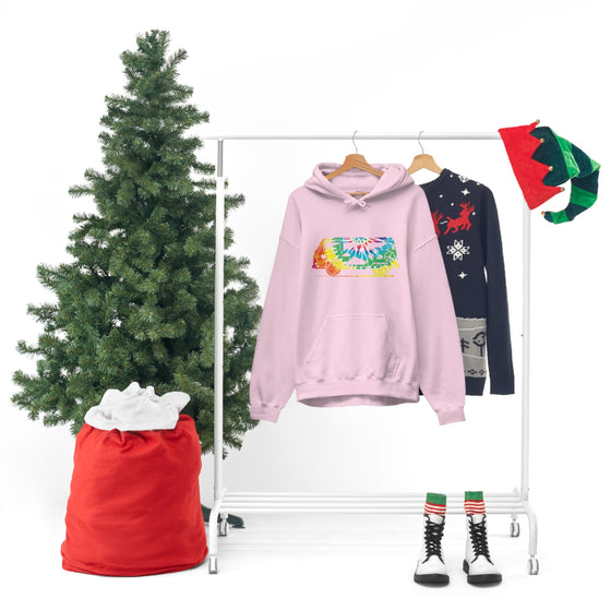 Chill Stitch – VW Tie-dye Van - Unisex Hooded Hoodie Sweatshirt – Embrace Your Vibe
