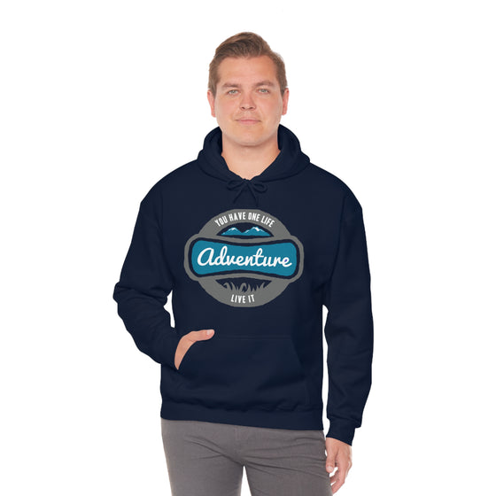 Chill Stitch – One Life Adventure Live It - Unisex Hooded Hoodie Sweatshirt – Embrace Your Vibe