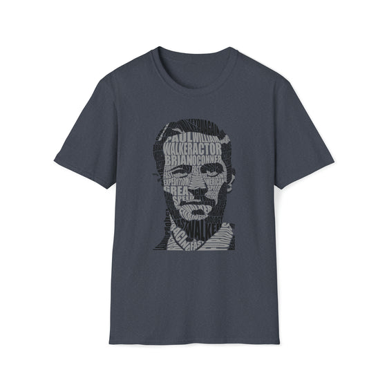 Paul Walker Fast Furious Actor | Unisex Soft Style Tee T-Shirt  | Calligram Word Design