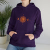 Abstract Mystic Direction Shapes V32 Sun Moon Solar Winds | Abstract | Minimalist | Modern | Unisex Hooded Hoodie Sweatshirt