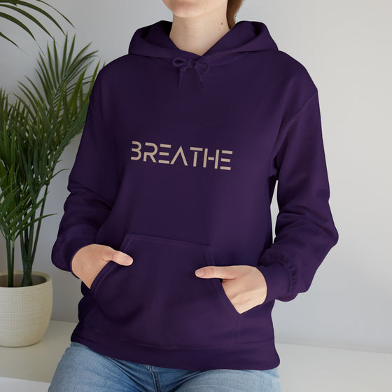 BREATH Relaxation Self Care Meditation Yoga | Unisex Hooded Hoodie Sweatshirt | Embrace Your Vibe