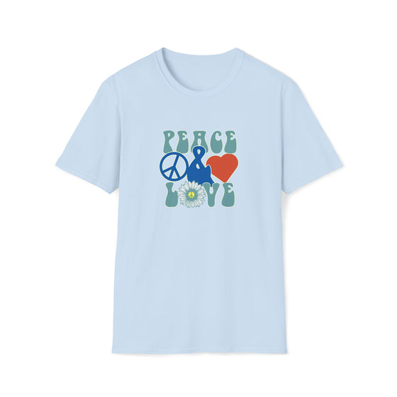 Hippie Shirt | Peace Love Earth Peace Designs | Unisex Soft Style T-Shirt