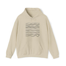  Abstract Seismograph Wave Lines Shapes Modern Lines V16  | Abstract | Minimalist | Modern  Unisex Hooded Hoodie Sweatshirt