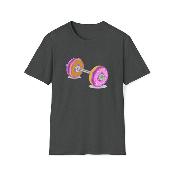 Donut Barbell Foodie Shirt | Abstract | Unisex Soft Style Tee T-Shirt