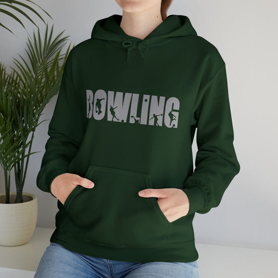 Bowling Silhouette Sport | Unisex Hooded Hoodie Sweatshirt | Embrace Your Vibe