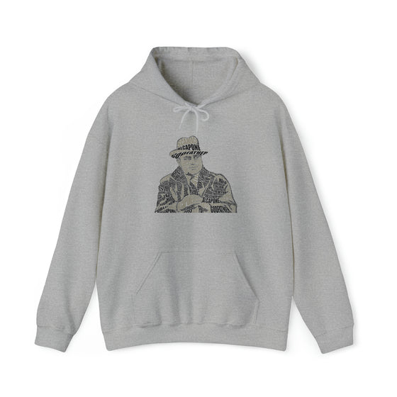 Al Capone | Unisex Hooded Hoodie Sweatshirt | Embrace Your Vibe | Calligram Word Design