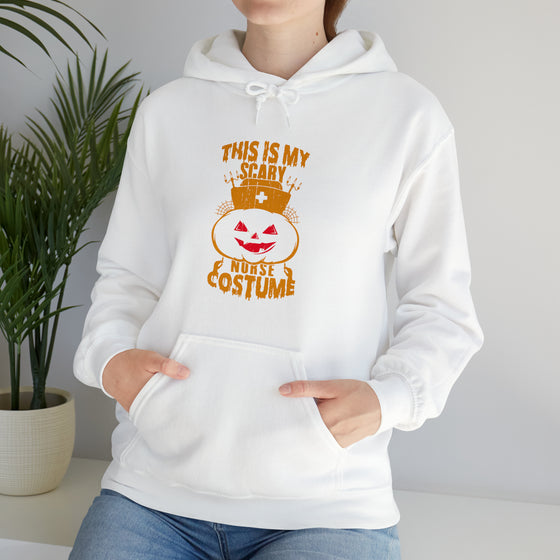 Halloween Sweatshirt | This Is My Scary Nurse Costume | Unisex Hooded Hoodie Sweatshirt
