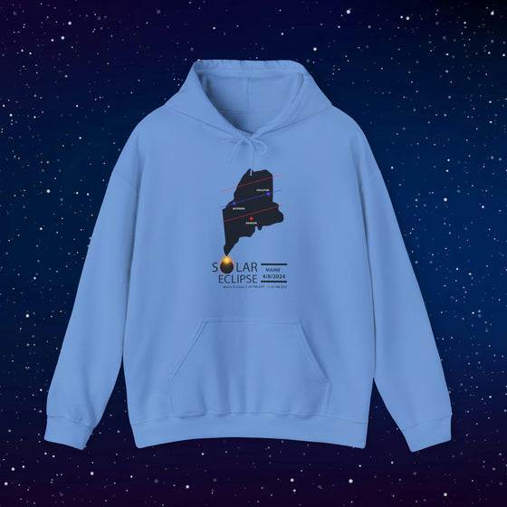 MAINE Total Solar Eclipses April 8  2024  Total Eclipse | Unisex Hooded Hoodie Sweatshirt |  Embrace Your Vibe | Astronomy