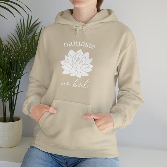 Yoga Sweatshirt | Namaste In Bed Yoga | Unisex Hooded Hoodie Sweatshirt