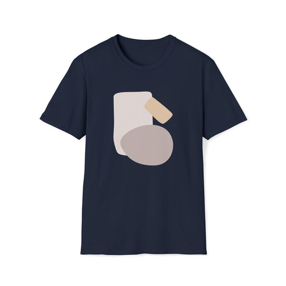 Abstract Blocks Egg Shapes V19 | Unisex Soft Style Tee T-Shirt | Embrace Your Vibe