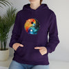 Yoga Sweatshirt | Yin Yang Sign V4 Watercolor | Unisex Hooded Hoodie Sweatshirt