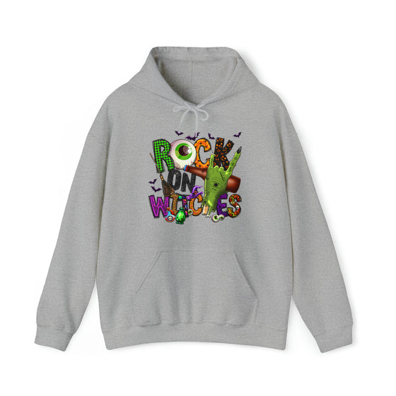 Halloween Sweatshirt | Rock On Witches | Unisex Hooded Hoodie Sweatshirt