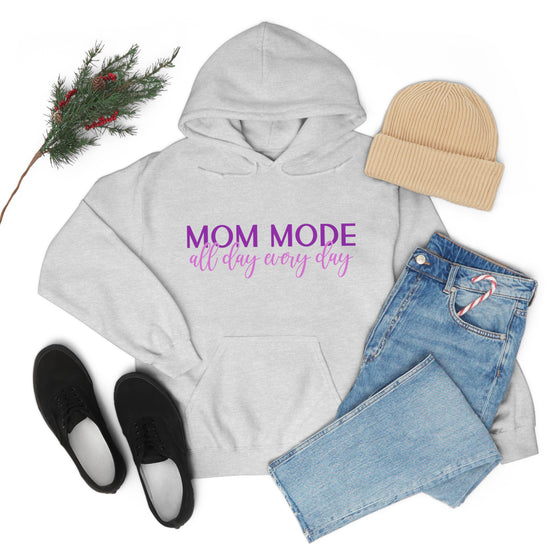 Chill Stitch – Mom Mode All Day - Unisex Hooded Hoodie Sweatshirt – Embrace Your Vibe