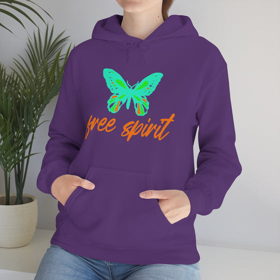 Chill Stitch – Free Spirit Butterfly - Unisex Hooded Hoodie Sweatshirt – Embrace Your Vibe