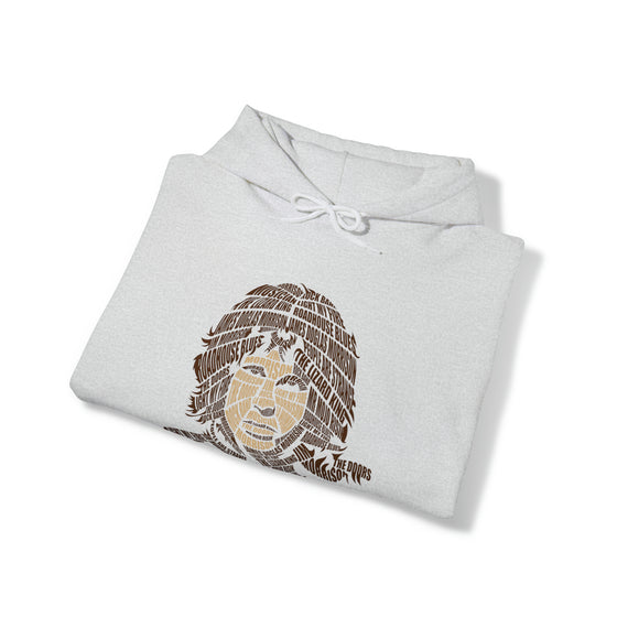 Jim Morrison | Unisex Hooded Hoodie Sweatshirt | Calligram Word Design