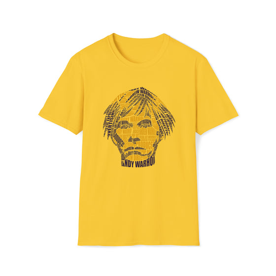 Andy Warhol | Unisex Soft Style Tee T-Shirt | Embrace Your Vibe | Calligram Word Design