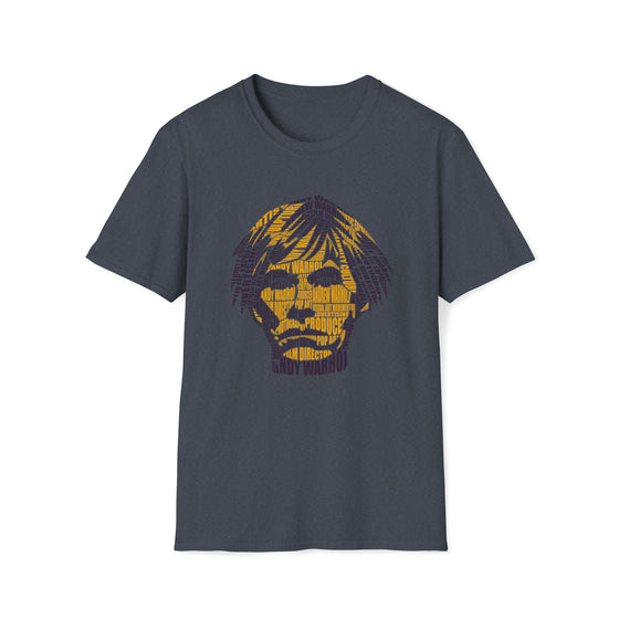 Andy Warhol | Unisex Soft Style Tee T-Shirt | Embrace Your Vibe | Calligram Word Design