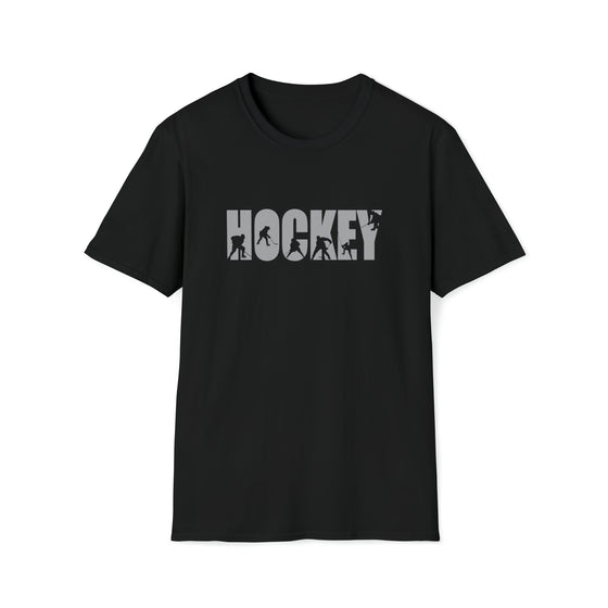 Hockey Shirt | Sporting Athlete Silhouettes | Unisex Soft Style T-Shirt