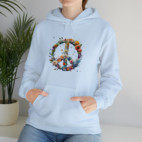 Flower Piece Symbol Sweatshirt | V3 Watercolor | Unisex Hooded Hoodie Sweatshirt