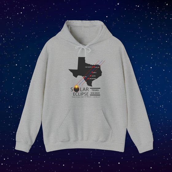 TEXAS Total Solar Eclipses April 8  2024  Total Eclipse | Unisex Hooded Hoodie Sweatshirt | Embrace Your Vibe Astronomy