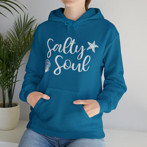 Boating Sweatshirt | Salty Soul Beach Ocean Life Boating | Unisex Hooded Hoodie Sweatshirt