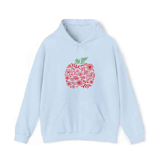 Teacher Life Sweatshirt | Teaching Flower Apple | Unisex Hooded Hoodie Sweatshirt