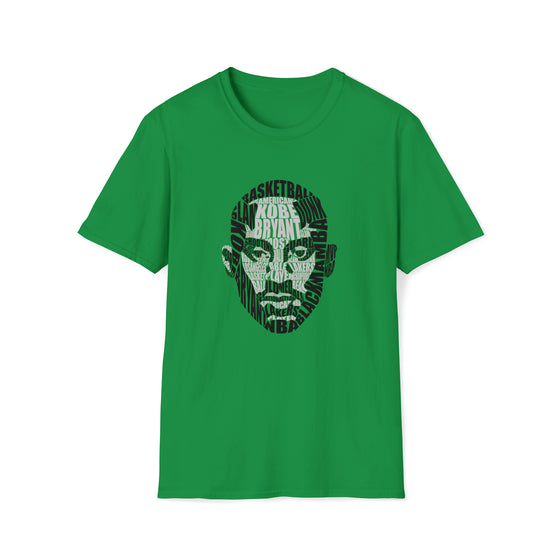 Kobe Bryan Basketball | Unisex Soft Style Tee T-Shirt | Embrace Your Vibe | Calligram Word Design