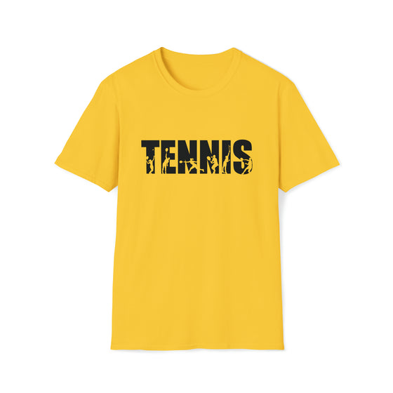 Tennis Shirt | Sporting Athlete Silhouettes | Unisex Soft Style T-Shirt