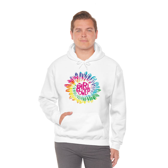 Chill Stitch – Girl Power Tie-Dye - Unisex Hooded Hoodie Sweatshirt – Embrace Your Vibe
